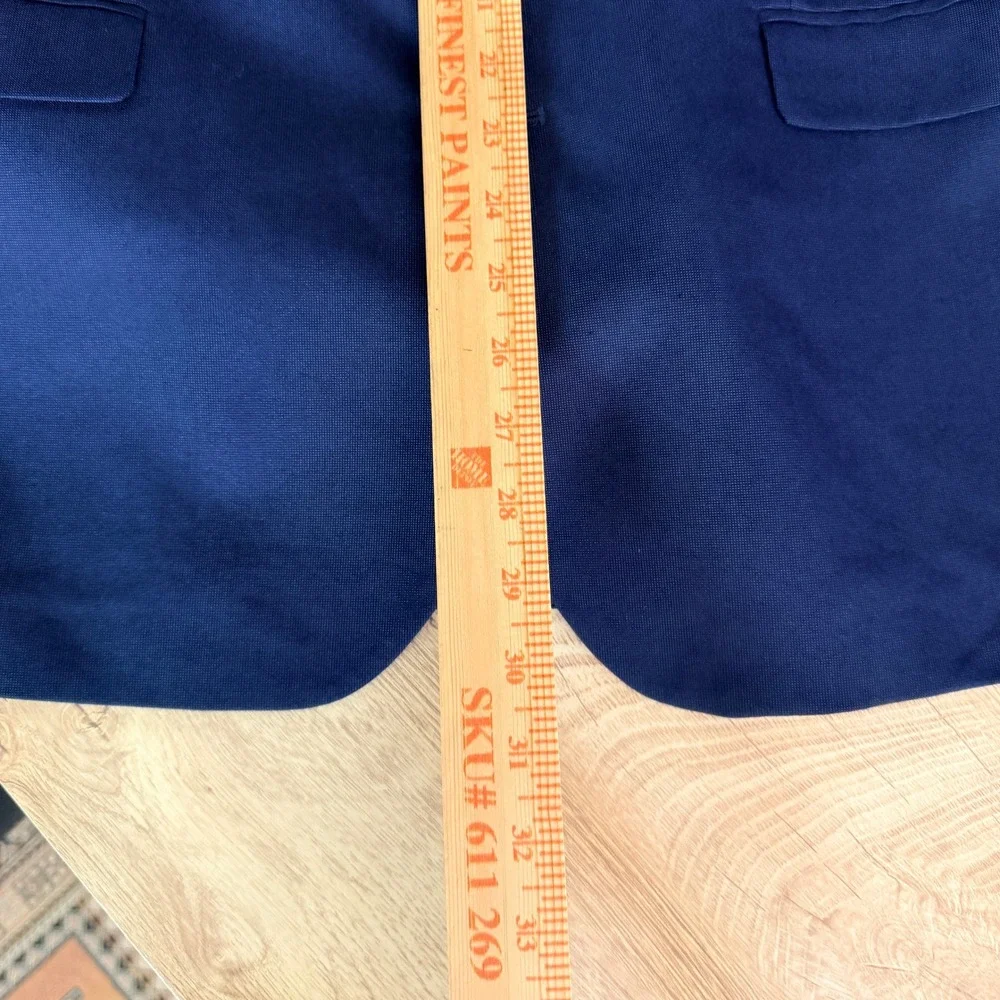 Express Extra Slim Suit Mens 44R Actual Pants 36Wx34L Blue Stretch Flat Front